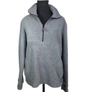Muttonhead Cozy Gray Quarter-Zip Women's Sweatshirt Size Small